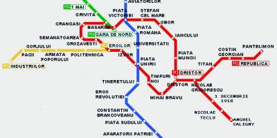 Karta metroa u Bukureštu