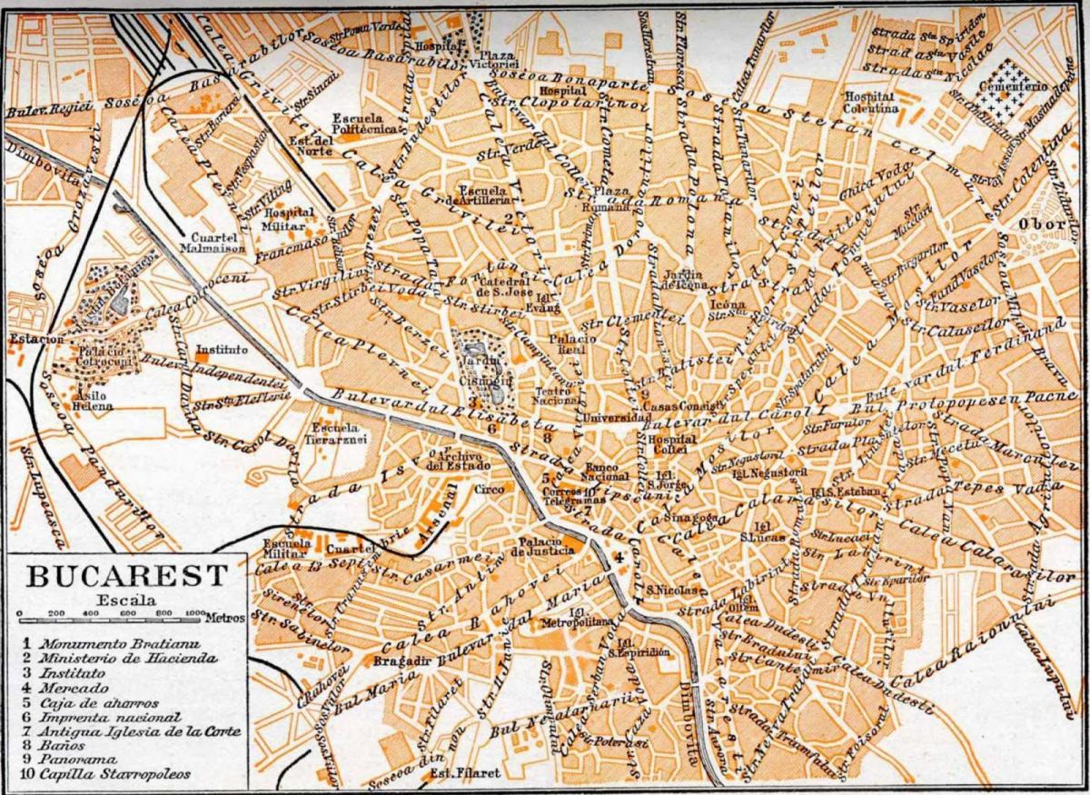Stari grad Bukurešta karti