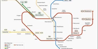 Karta Bukurešt autobusa 