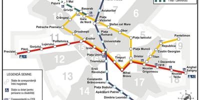 Karta podzemne željeznice Бухарестская