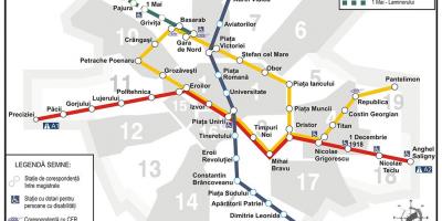 Karta podzemne željeznice Бухарестская